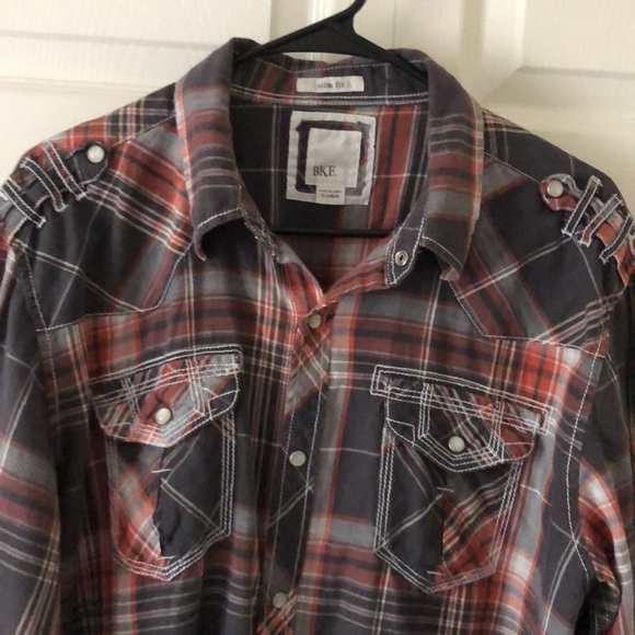 BKE Mens Slim Fit Button Down L/S Shirt X-Large - Picture 3 of 13